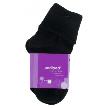 Organic Cotton Turn Cuff Socks (Colour: Black)